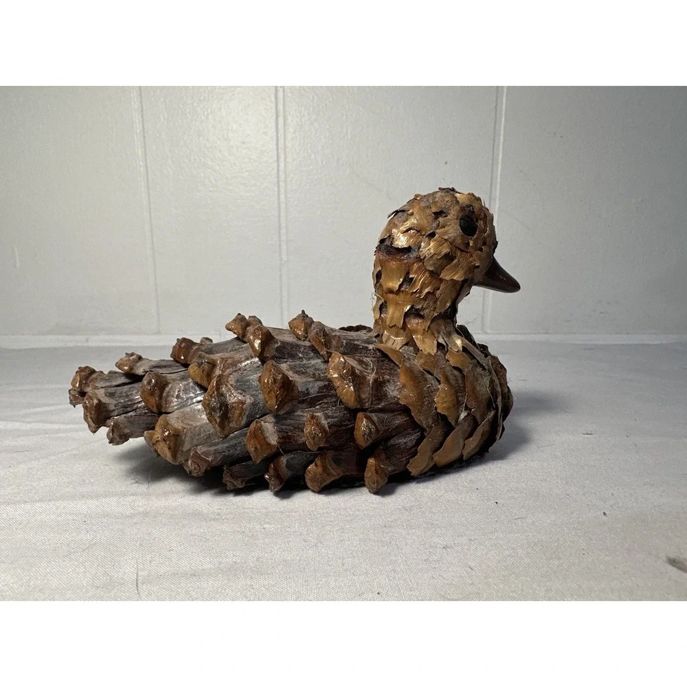 VINTAGE‎ Pine Cone MINI DUCK DECOY MADE FROM PINE CONES